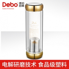Debo 德铂 马尔斯高硼硅玻璃水杯 双层杯身带茶格500m...